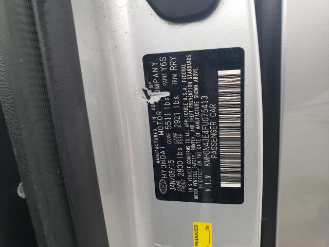 KMHGN4JE4FU075413 - 2015 HYUNDAI GENESIS 3.8L 银色 照片 13