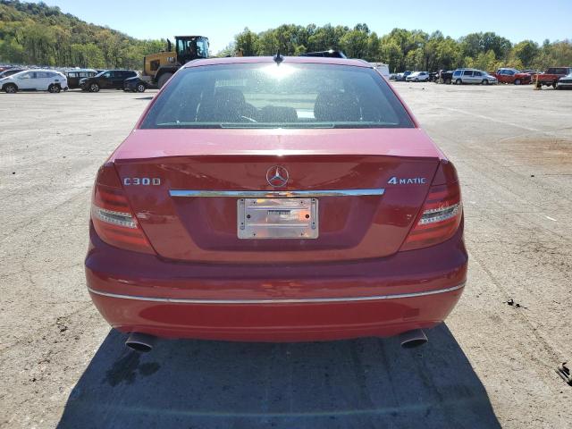 WDDGF8AB5EA968064 - 2014 MERCEDES-BENZ C 300 4MATIC RED photo 6
