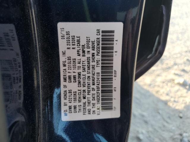 1HGCR2F89FA224108 - 2015 HONDA ACCORD EXL 蓝色 照片 12