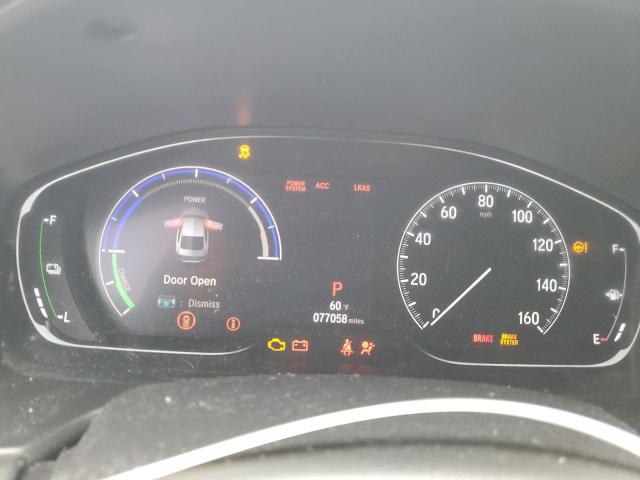 1HGCV3F12KA003366 - 2019 HONDA ACCORD HYBRID Gümüş fotoğraf 9