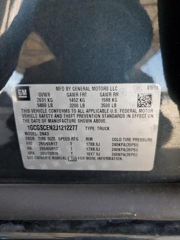 1GCGSCEN2J1212277 - 2018 CHEVROLET COLORADO LT CHARCOAL photo 12