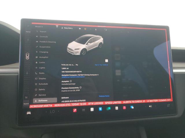 7SAXCBE52SF468714 - 2025 TESLA MODEL X WHITE photo 9