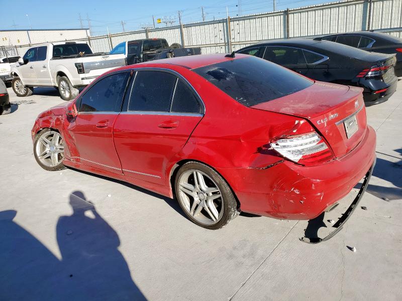 WDDGF8AB7ER313762 - 2014 MERCEDES-BENZ C 300 4MATIC RED photo 2