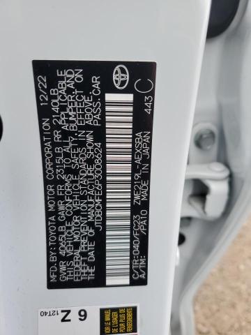 JTDBCMFE6P3008624 - 2023 TOYOTA COROLLA LE Սպիտակ լուսանկար 12