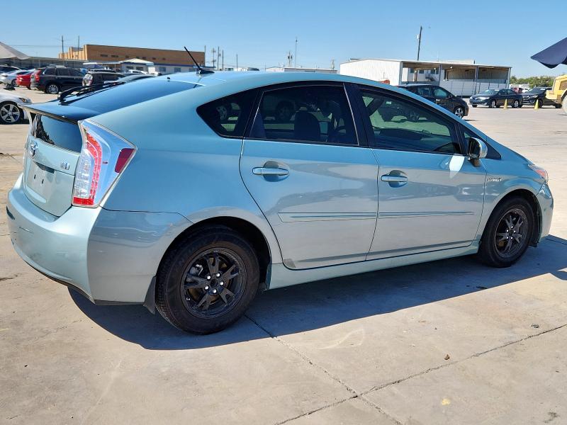JTDKN3DU5E1755204 - 2014 TOYOTA PRIUS TURQUOISE photo 3