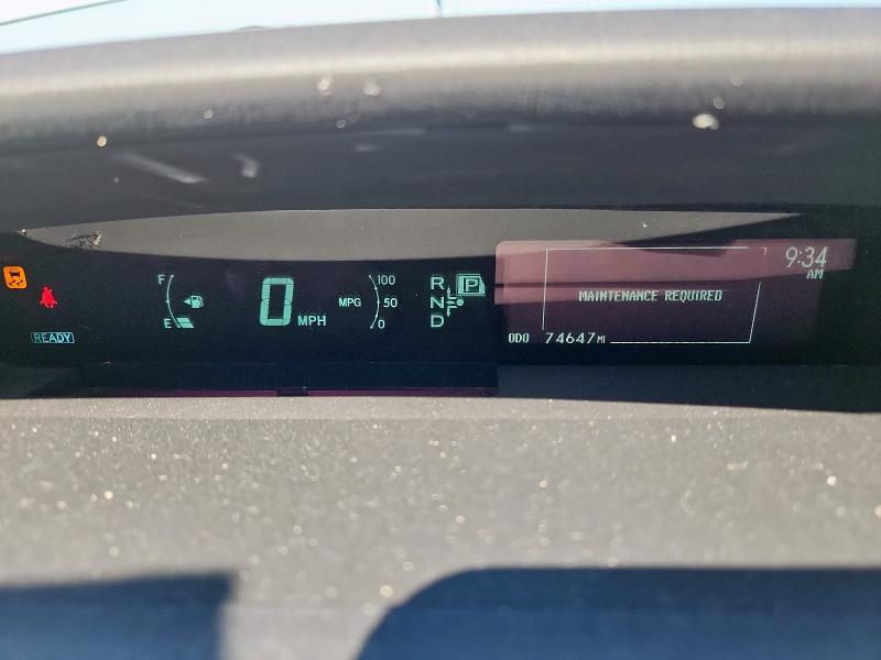 JTDKN3DU5E1755204 - 2014 TOYOTA PRIUS TURQUOISE photo 9