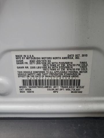 4A4AR3AU9FE056021 - 2015 MITSUBISHI OUTLANDER SPORT ES 白色 照片 13