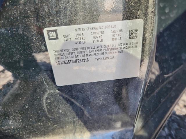 1G1ZE5ST5HF261218 - 2017 CHEVROLET MALIBU LT Қара фото 12