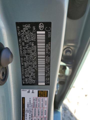 JTDL9RFU7K3009488 - 2019 TOYOTA PRIUS 青绿色 照片 12