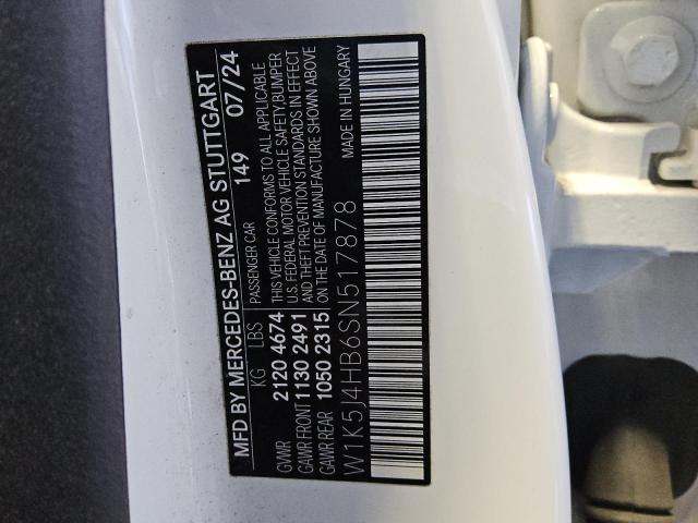 W1K5J4HB6SN517878 - 2025 MERCEDES-BENZ CLA 250 4MATIC WHITE photo 12