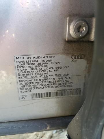 WA1AHAF74HD049868 - 2017 AUDI Q7 PREMIUM 银色 照片 13