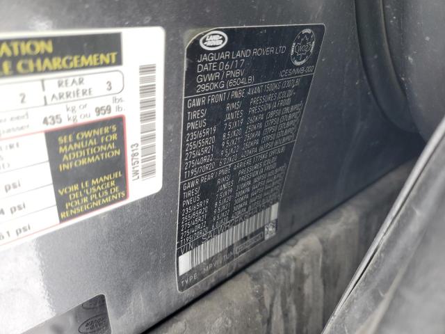 SALWR2FK8HA157813 - 2017 LAND ROVER RANGE ROVE HSE GRAY photo 14