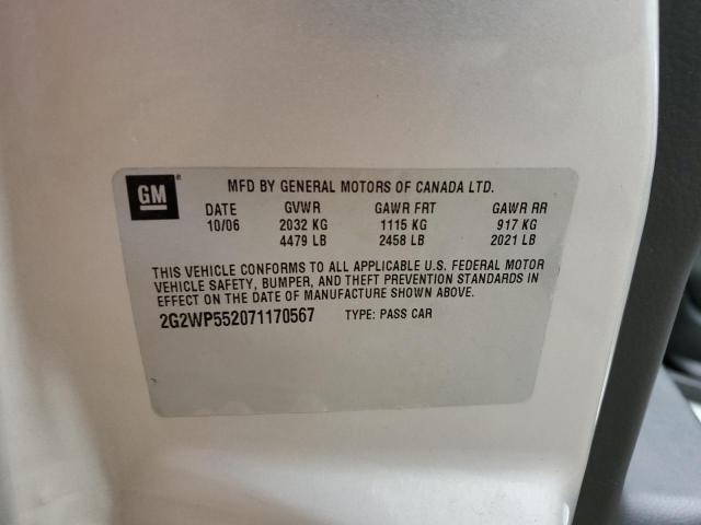 2G2WP552071170567 - 2007 PONTIAC GRAND PRIX 银色 照片 12