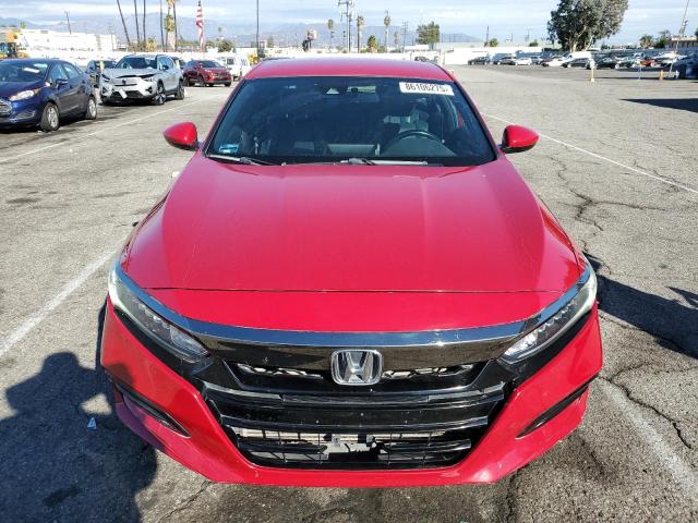 1HGCV1F30JA174993 - 2018 HONDA ACCORD SPORT წითელი ფოტო 5