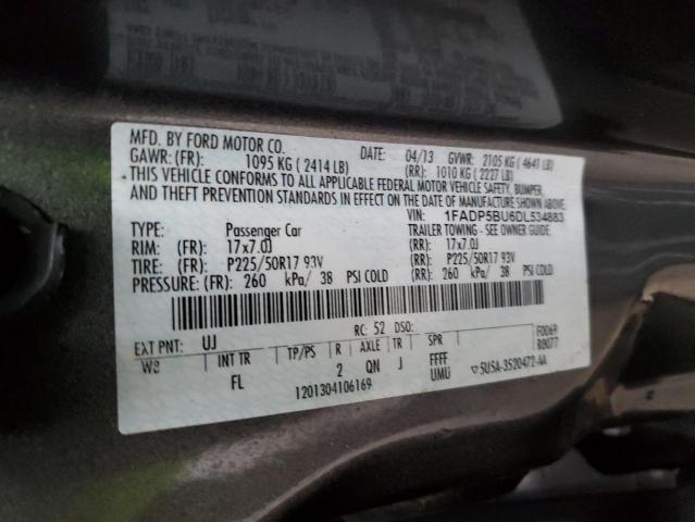 1FADP5BU6DL534883 - 2013 FORD C-MAX SEL GRAY photo 12