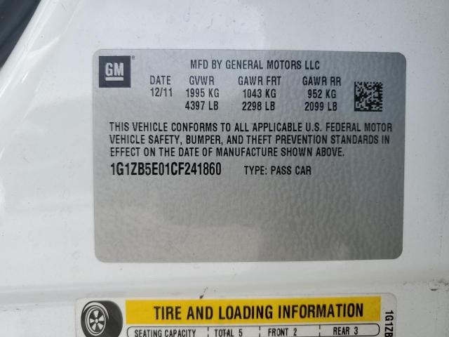1G1ZB5E01CF241860 - 2012 CHEVROLET MALIBU LS Blanc photo 12