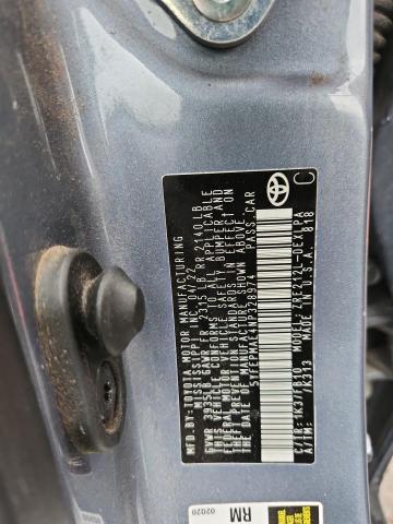 5YFEPMAE4NP328974 - 2022 TOYOTA COROLLA LE GRAY photo 12