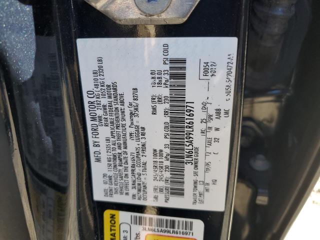 3LN6L5A99LR616971 - 2020 LINCOLN MKZ BLACK photo 13