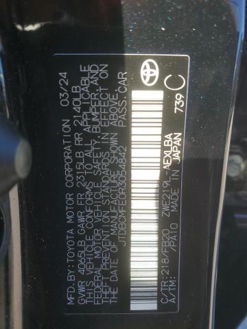 JTDBCMFE0R3054842 - 2024 TOYOTA COROLLA LE BLACK photo 13