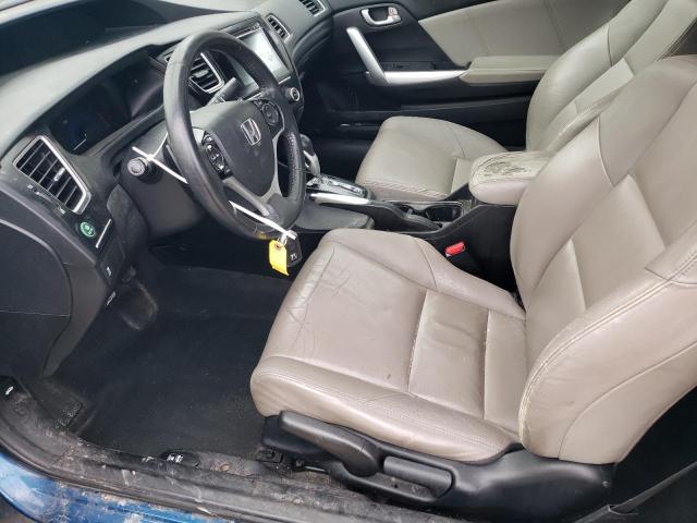 2HGFG3B05EH506805 - 2014 HONDA CIVIC EXL BLUE photo 7