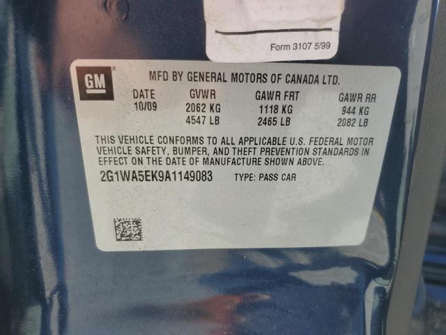 2G1WA5EK9A1149083 - 2010 CHEVROLET IMPALA LS Mavi foto 12