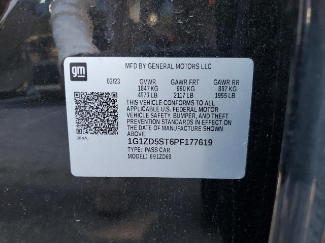 1G1ZD5ST6PF177619 - 2023 CHEVROLET MALIBU LT 黑色 照片 12