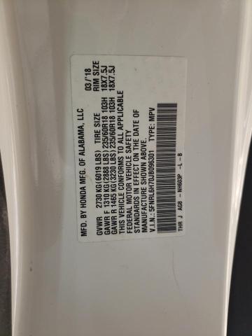 5FNRL6H70JB096301 - 2018 HONDA ODYSSEY EXL Белый фото 13