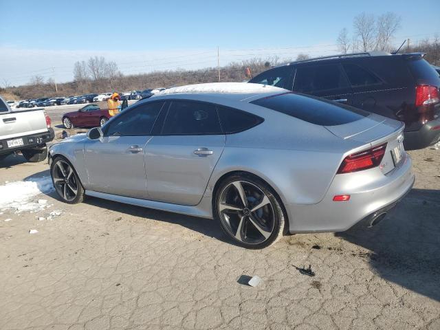 WUAWAAFC8HN903853 - 2017 AUDI RS7 PRESTIGE SILVER photo 2