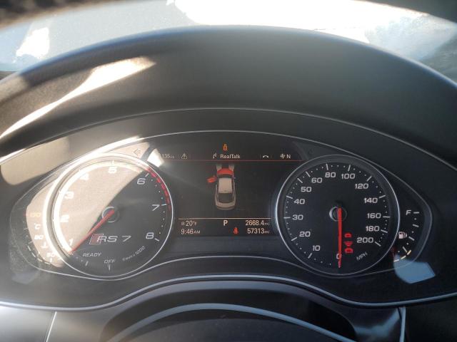WUAWAAFC8HN903853 - 2017 AUDI RS7 PRESTIGE SILVER photo 9