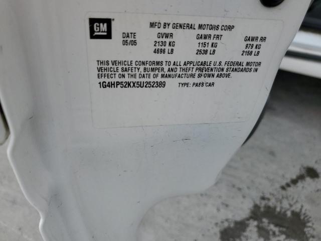 1G4HP52KX5U252389 - 2005 BUICK LESABRE CUSTOM თეთრი ფოტო 13