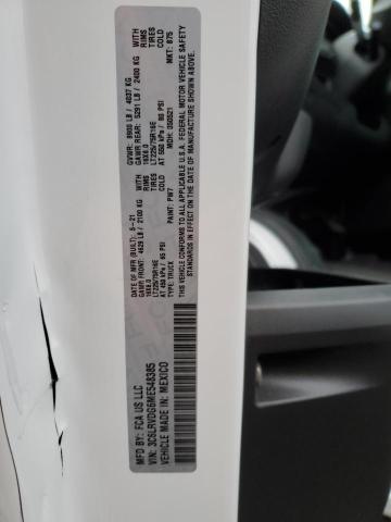 3C6LRVDG6ME548385 - 2021 RAM PROMASTER 2500 HIGH Beyaz fotoğraf 10