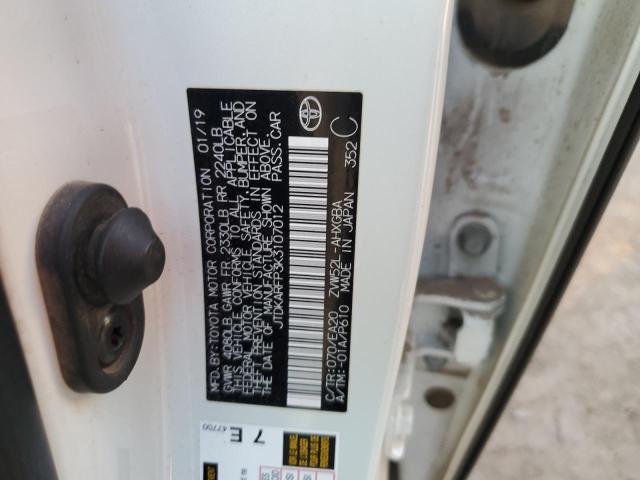 JTDKARFP3K3107012 - 2019 TOYOTA PRIUS PRIM 白色 照片 12