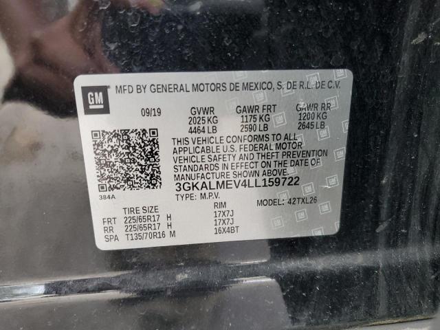 3GKALMEV4LL159722 - 2020 GMC TERRAIN SLE BLACK photo 12