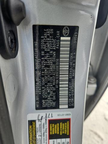 4T1BK1EB5EU081916 - 2014 TOYOTA AVALON BASE Srebrny zdjęcie 12