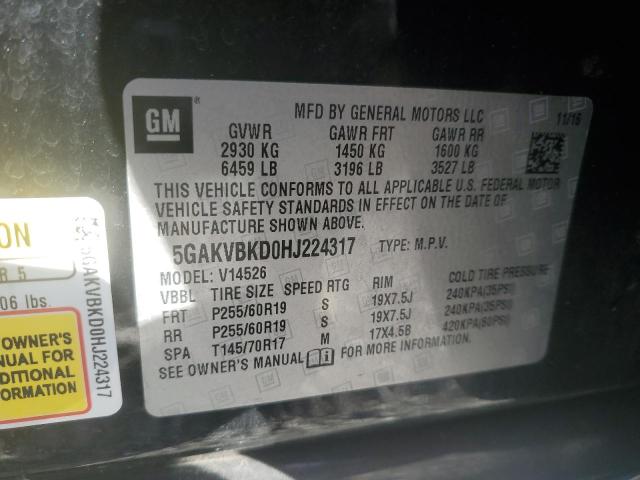 5GAKVBKD0HJ224317 - 2017 BUICK ENCLAVE BLACK photo 14