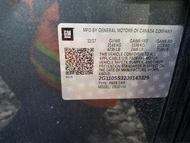 2G1105S32J9143329 - 2018 CHEVROLET IMPALA LT 灰色 照片 12