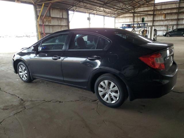 19XFB2F50CE379094 - 2012 HONDA CIVIC LX BLACK photo 2