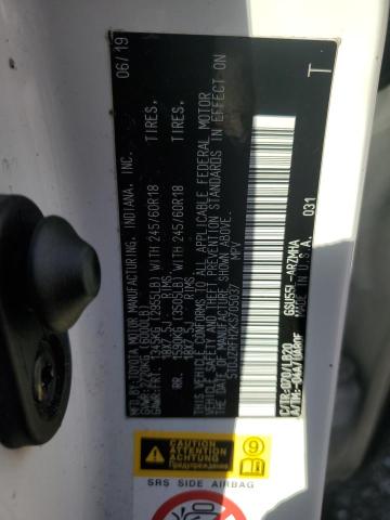 5TDJZRFH2KS705037 - 2019 TOYOTA HIGHLANDER SE თეთრი ფოტო 14