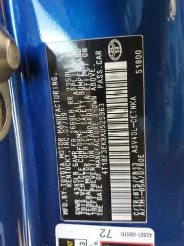 4T1BF3EK8AU525963 - 2010 TOYOTA CAMRY BASE Mavi foto 12