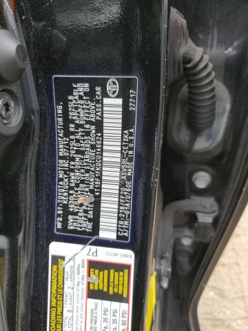 4T1BF1FK0CU146624 - 2012 TOYOTA CAMRY BASE 黑色 照片 12