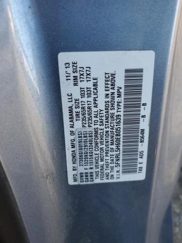 5FNRL5H60EB051639 - 2014 HONDA ODYSSEY EXL BLUE photo 13