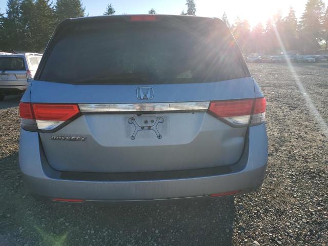 5FNRL5H60EB051639 - 2014 HONDA ODYSSEY EXL BLUE photo 6