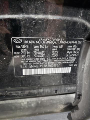 5NMZU3LB8JH102867 - 2018 HYUNDAI SANTA FE S Noir photo 13