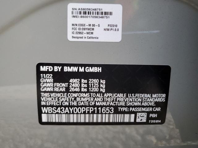 WBS43AY00PFP11653 - 2023 BMW M3 COMPETITION 灰色 照片 13