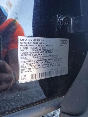 WA1LAAF7XJD031913 - 2018 AUDI Q7 PREMIUM PLUS Qara foto 12