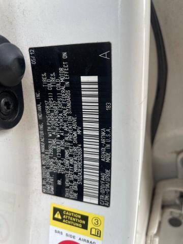 5TDZA3EH9CS026974 - 2012 TOYOTA HIGHLANDER BASE Սպիտակ լուսանկար 10