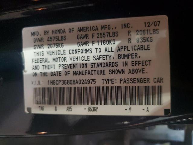 1HGCP36808A024975 - 2008 HONDA ACCORD EXL 蓝色 照片 13