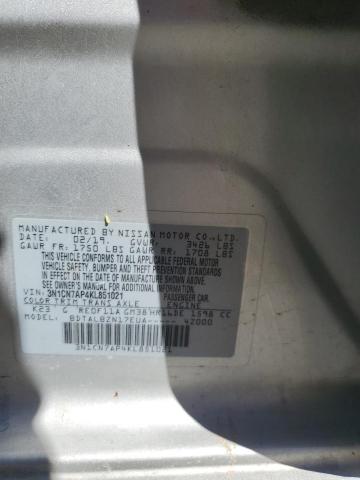 3N1CN7AP4KL851021 - 2019 NISSAN VERSA S 银色 照片 25
