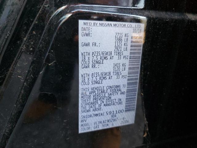 5N1DR2MM1KC591100 - 2019 NISS PATHFINDER S Qara foto 13