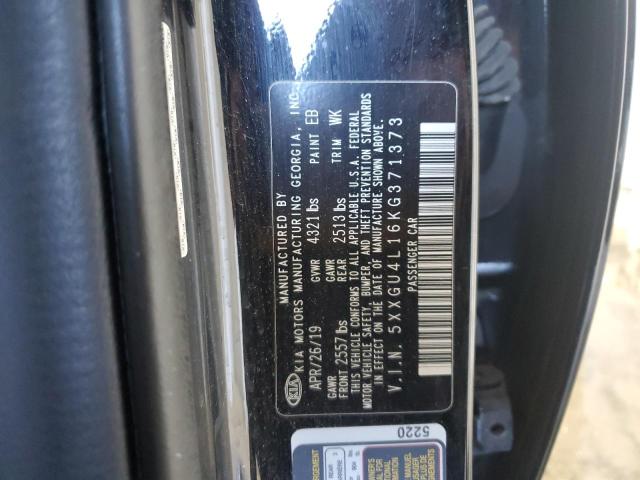5XXGU4L16KG371373 - 2019 KIA OPTIMA EX BLACK photo 13